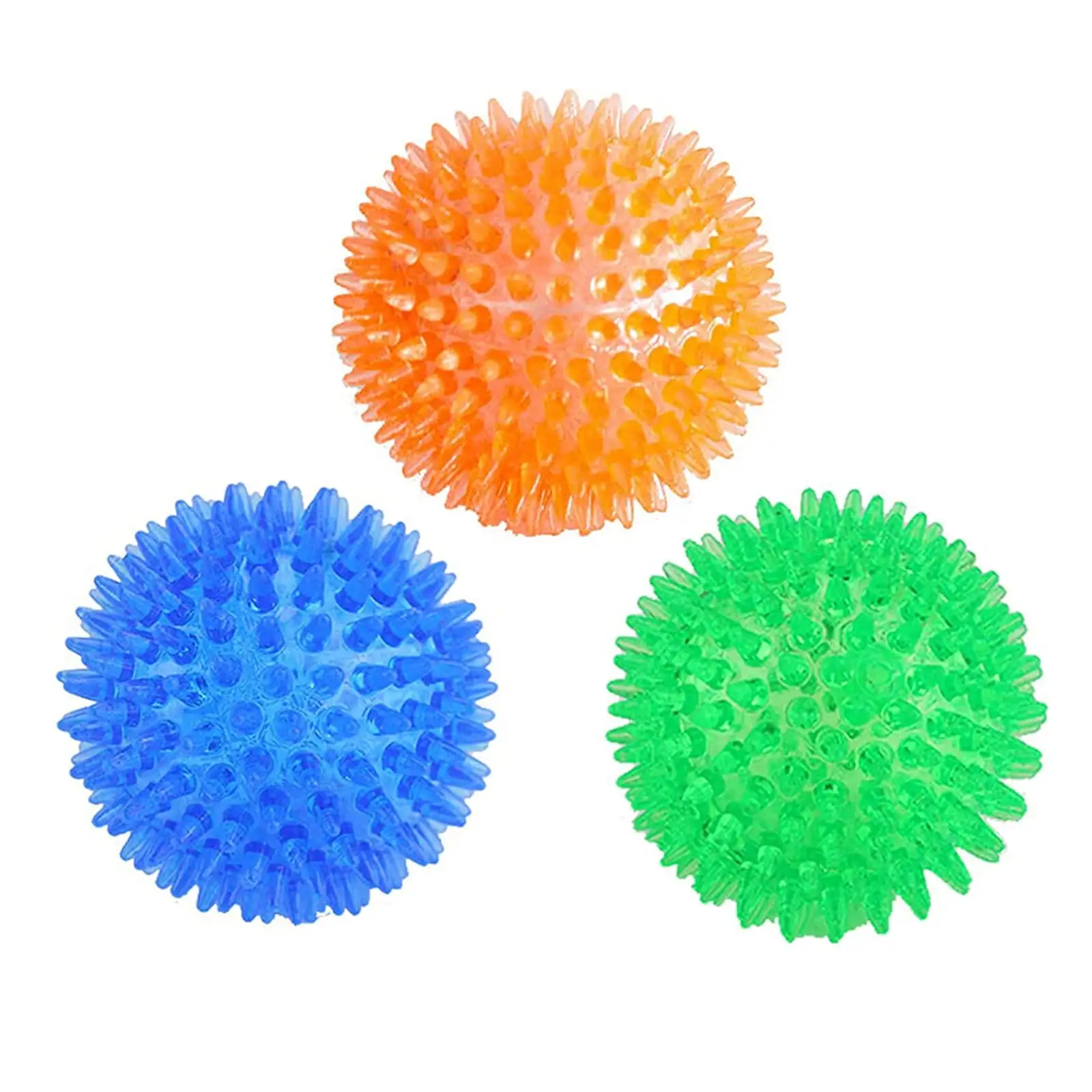 LECHONG 3 Pack Dog Chew Toys Squeaky Balls for Medium and Large Dogs