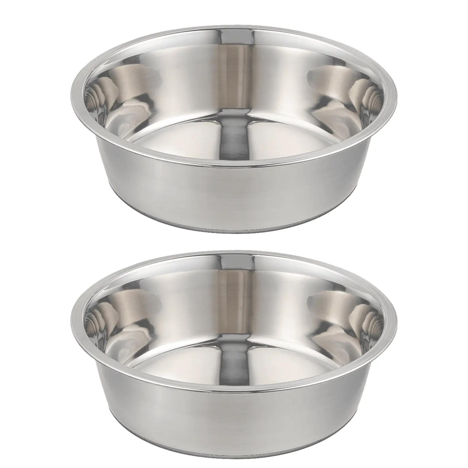 LECHONG Stainless Steel Dog Bowls Set of 2 for Small Dogs. 4 Cups. Gray