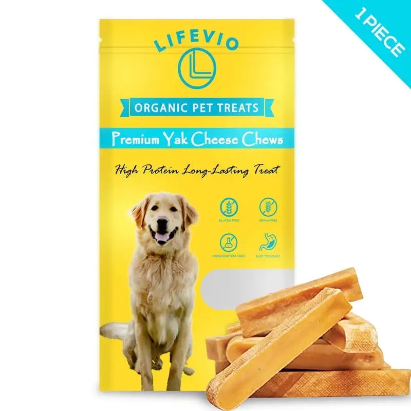 LIFEVIO Himalayan Yak Cheese dog Chews. Natural Long Lasting treats yak milk bones for dogs. Small dogs - 1 piece