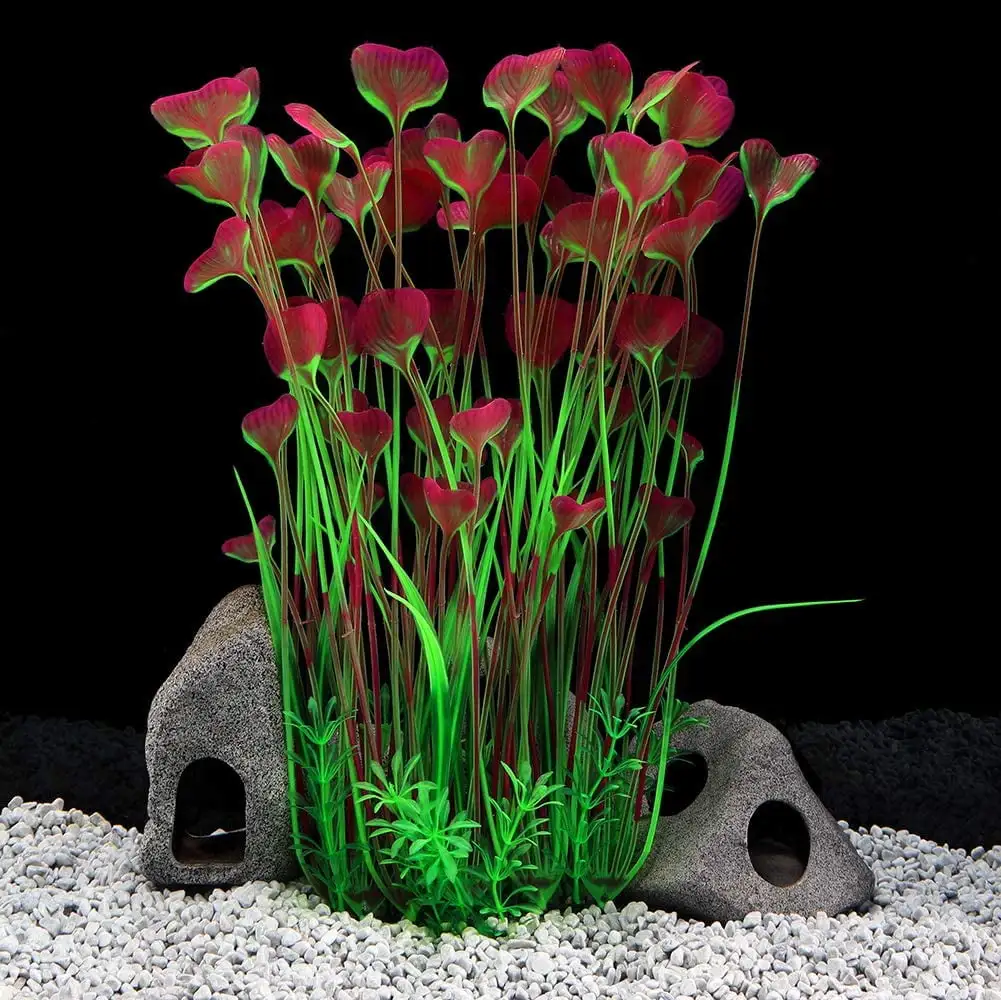 Large Aquarium Plants Artificial Plastic Fish Tank Plants Decoration Ornament for All Fish