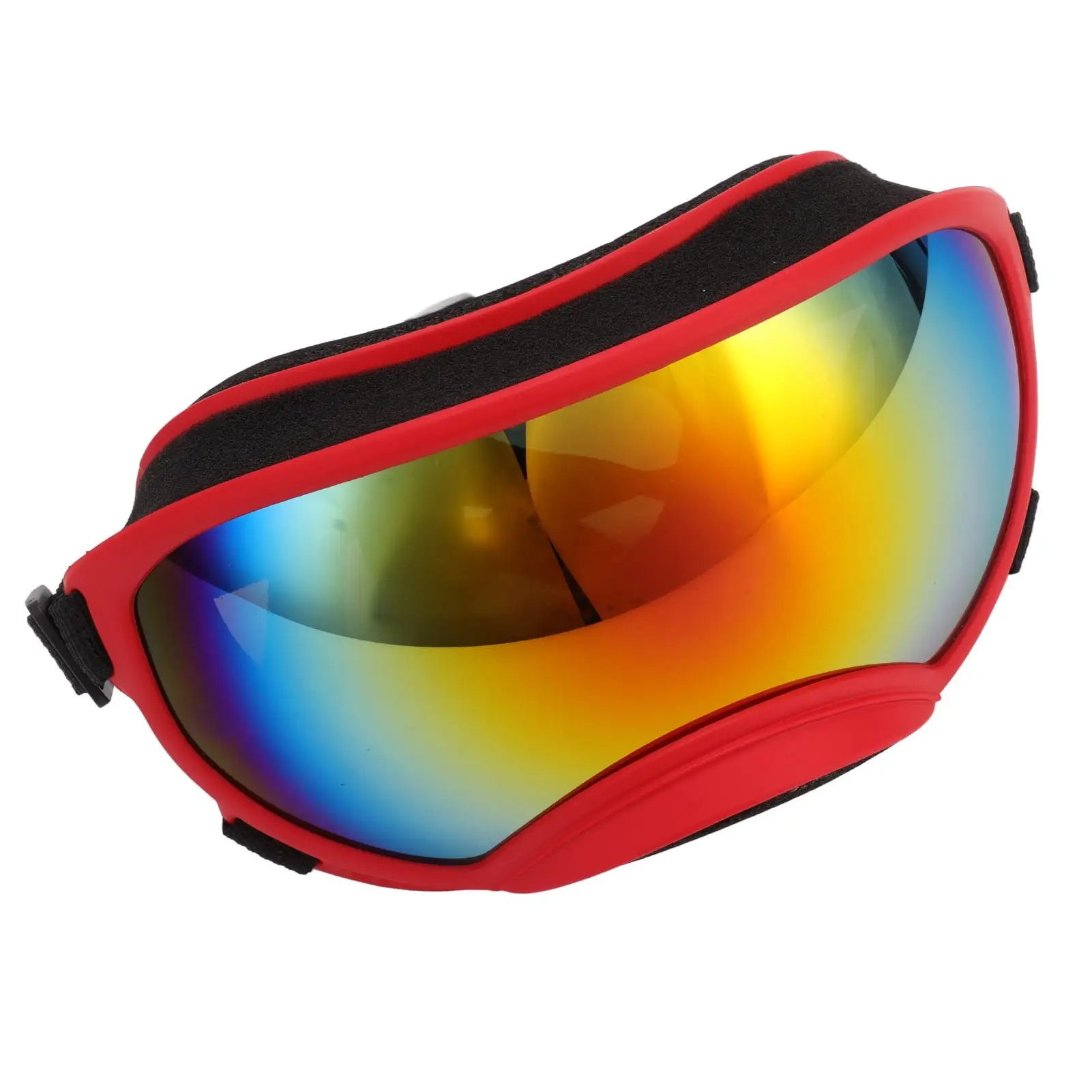 Large Dog Goggles. Ultraviolet Proof Dog Goggles Windproof Sturdy Buckle For Snow Day Black Frame And Gray Goggles.Red Frame And Red Goggles.Red Frame And Transparent Goggles.Red