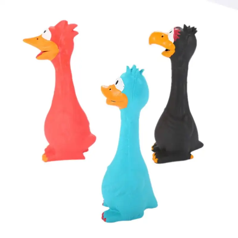 Latex Squeak Squeaker Chew Training Products Toy For Dogs Puppy Screaming Rubber Chicken Toy For Dogs Blue