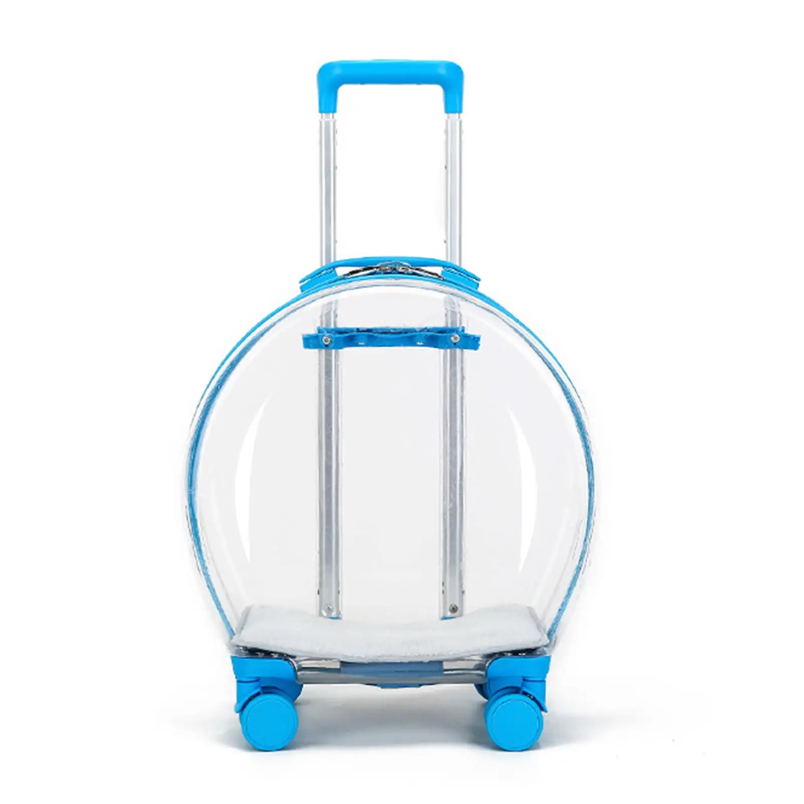 Leadrop Pet Trolley Case Transparent Portable with Wheel Dog Supplies Trolley Bag for Outdoor Activities