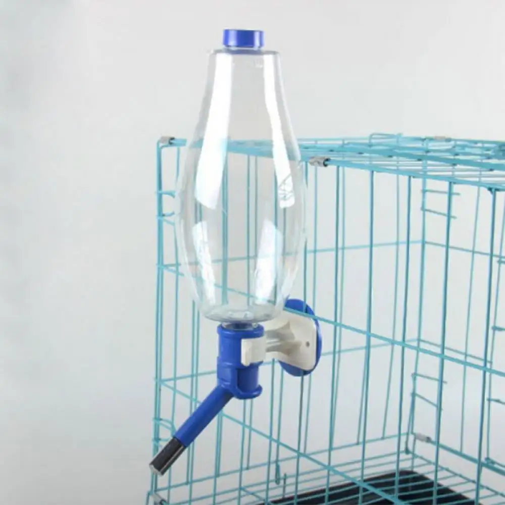 Leftwind Pet Large Capacity Water Bottle Durable Dog Water Hanging Automatic Dispenser For Lager Dog Cage. Blue. M