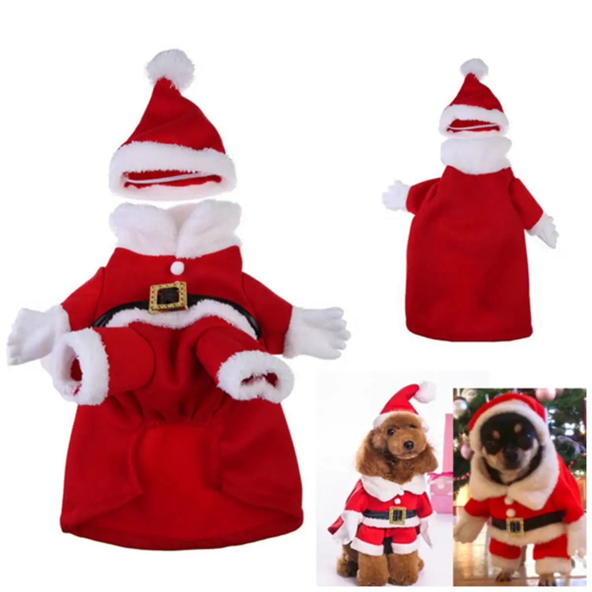 Lemulegu Santa Claus Pet Costume: Festive Fun for Your Furry Friend Size XL