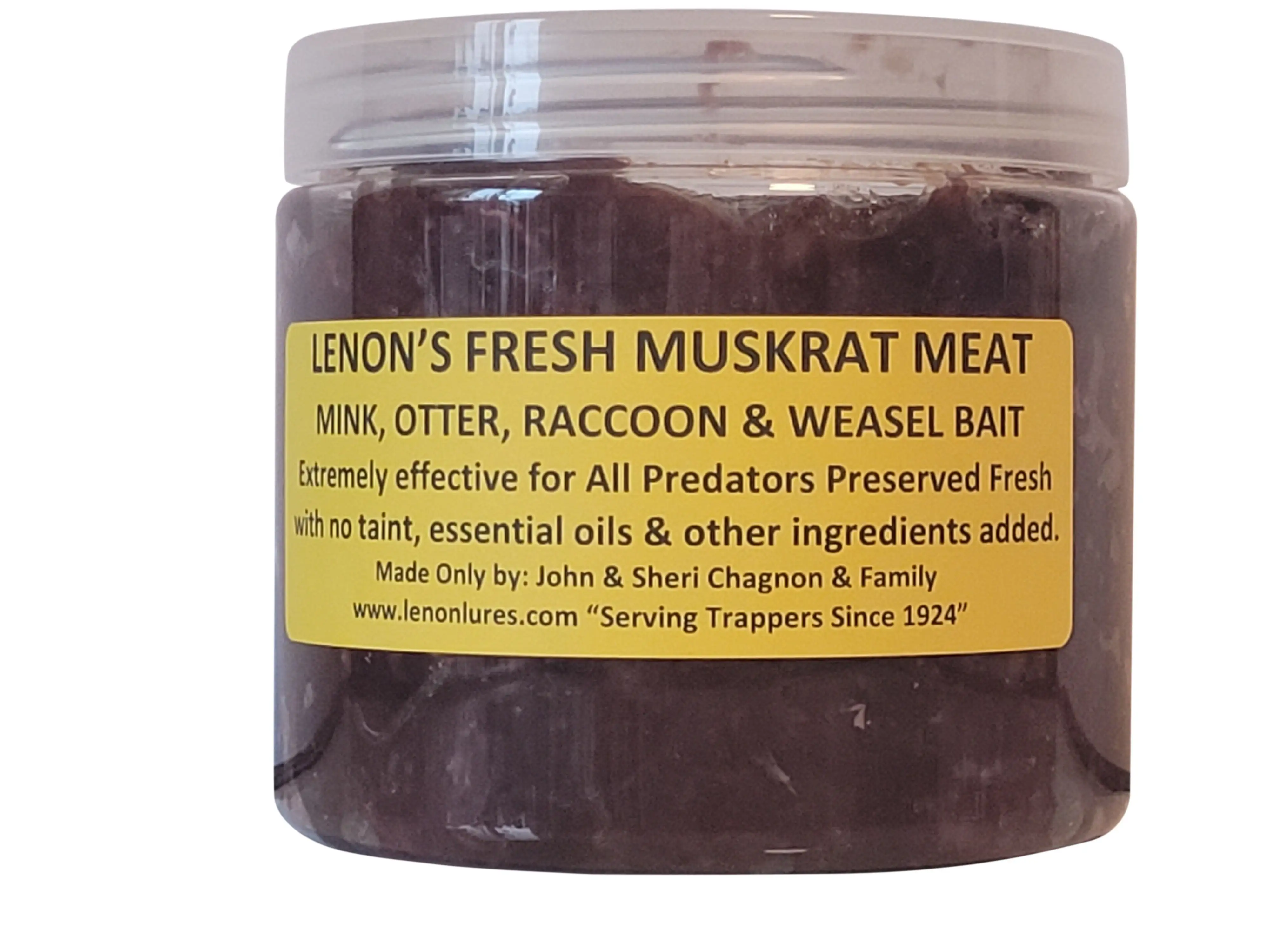 Lenon's Fresh Preserved Muskrat Meat Bait Especially for Weasel. Mink & Otter