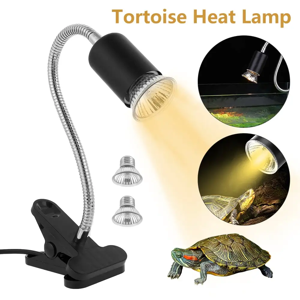 Littleduckling Reptile Aquarium Heat Light Bulb Tortoise Turtle Lizard UV Basking Clamp Lamp Clip Holder