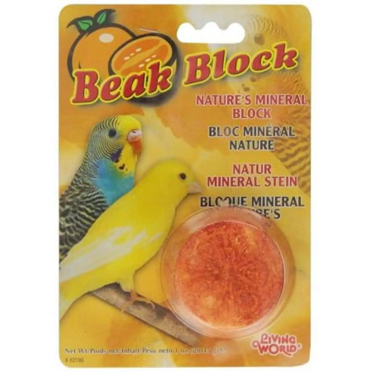 Living World 82186 Beak Block Natures Minerals. Orange