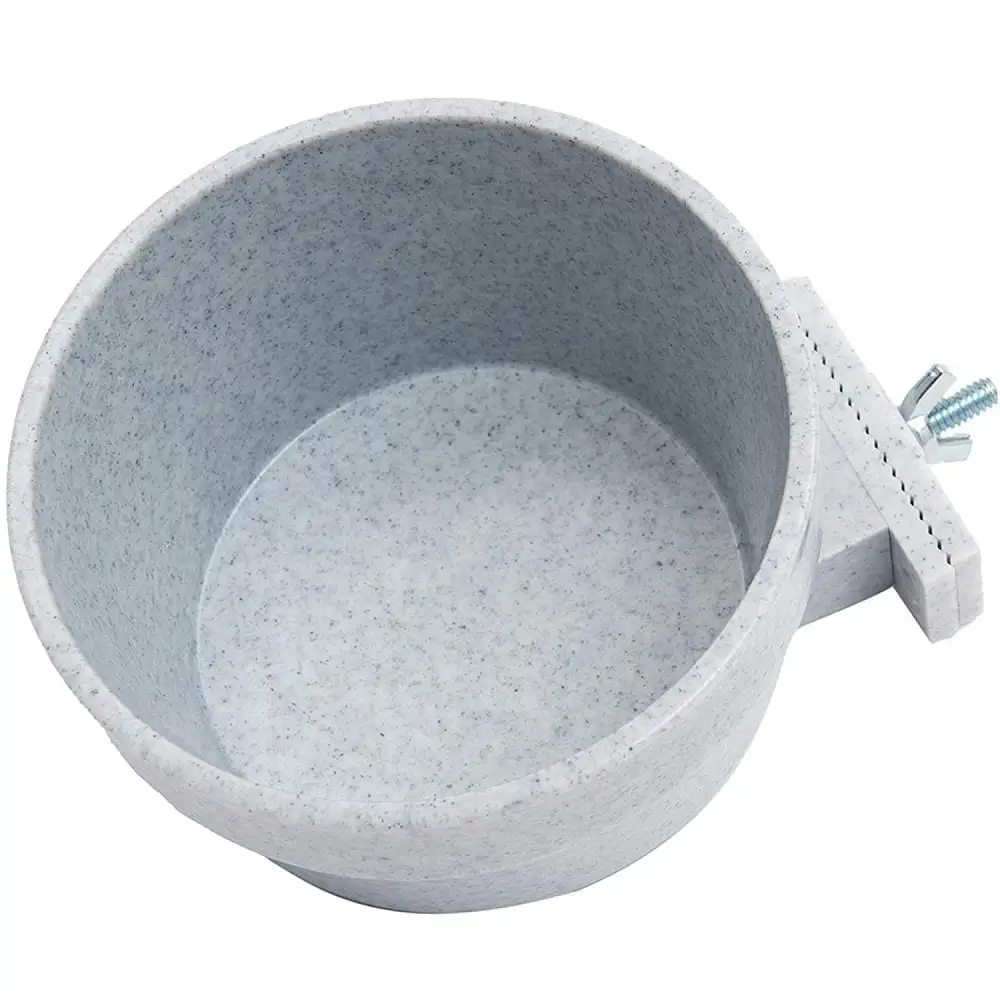 Lixit Quick Lock Crock Granite Color Hanging Feeder. 20 oz