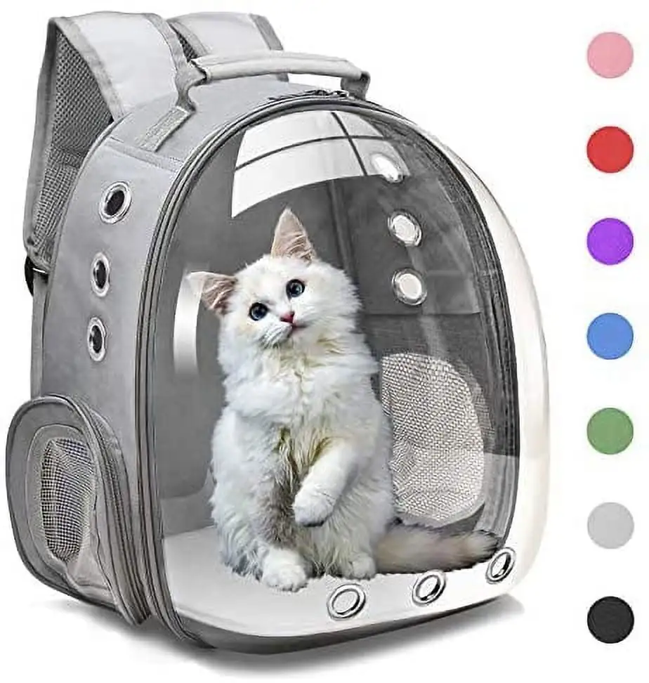 Longrv Cat Carrier Backpack for Small Dogs. Airline Approved. Black. Gray. Pink. Blue and Green