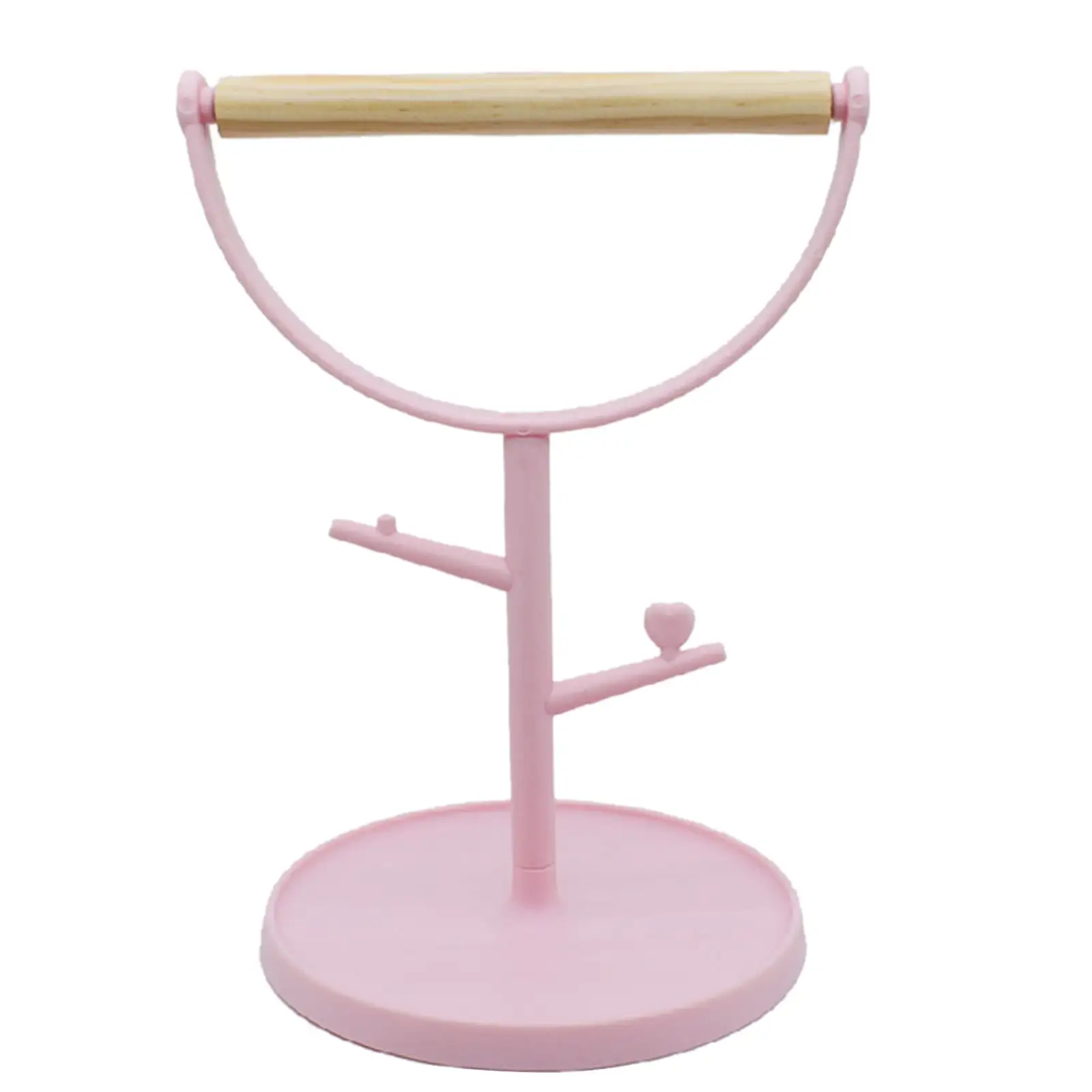 Lovely Bird Training Stand Portable Tabletop Bird Platform Perch T Stand Shelf for Parakeets Conures Lovebirds Cockatiel