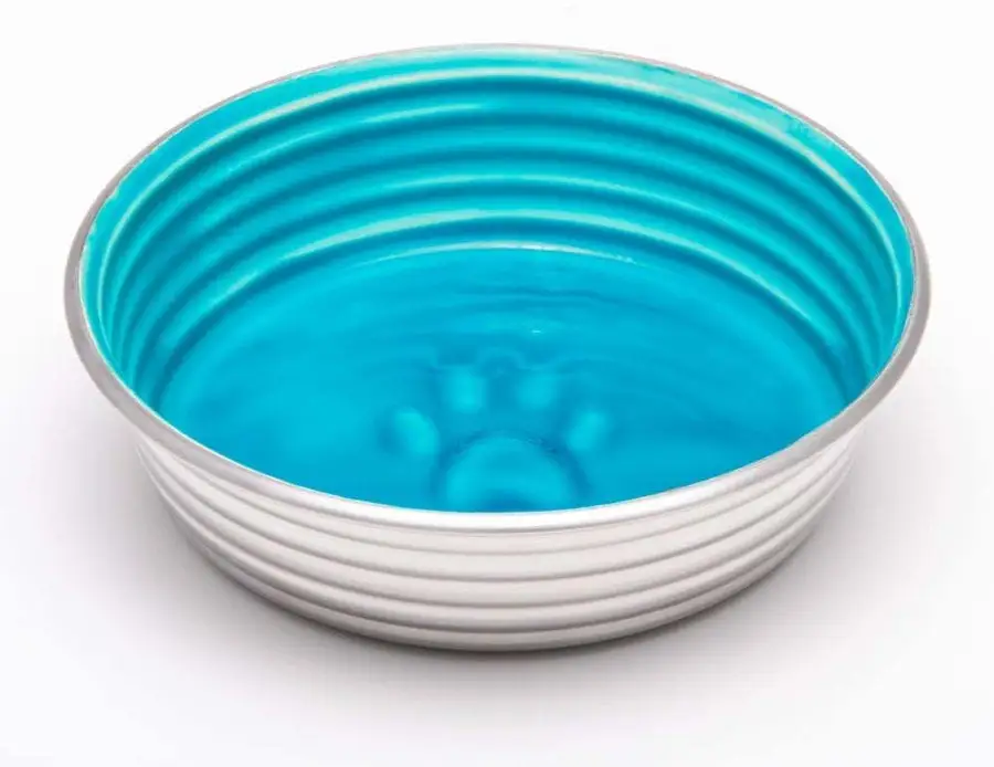 Loving Pets Dog Bowl. Seine Blue. 1 Each/Medium