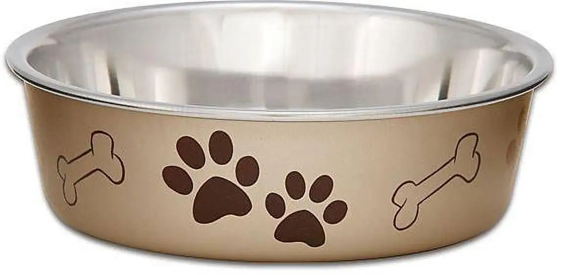 Loving Pets Metallic Bella Bowl Champagne Medium