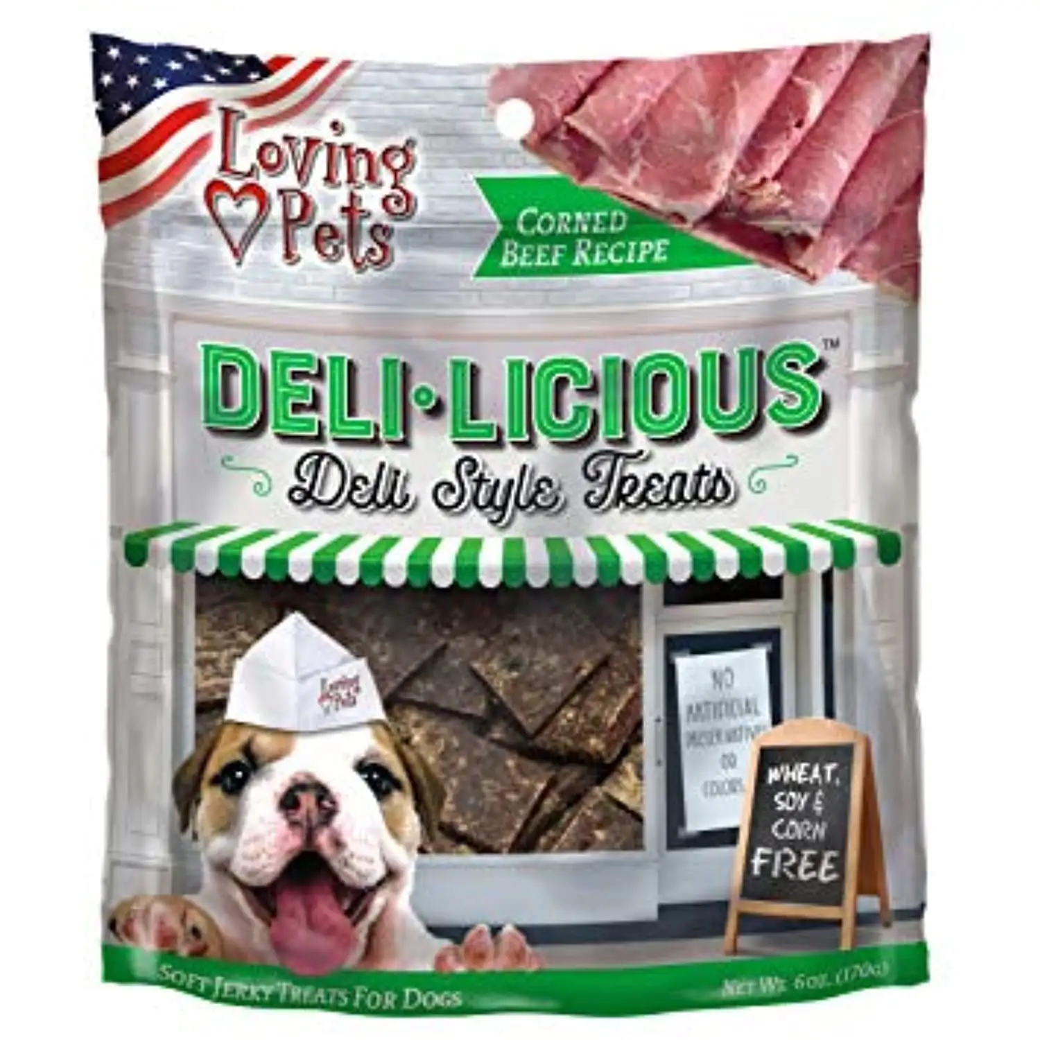 Loving Pets Products Deli-Licious Corned Beef Recipe Dog Treat. 6 oz