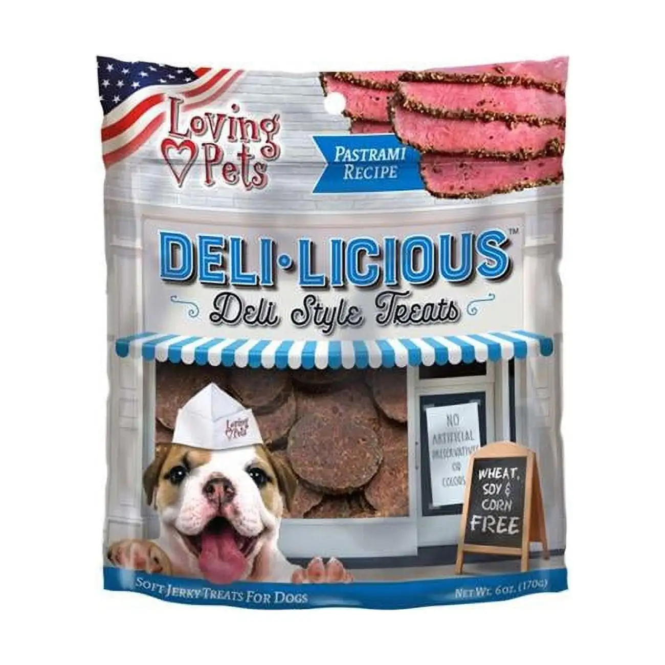 Loving Pets Products Deli-Licious Pastrami Recipe Dog Treat. 6 oz (8080)