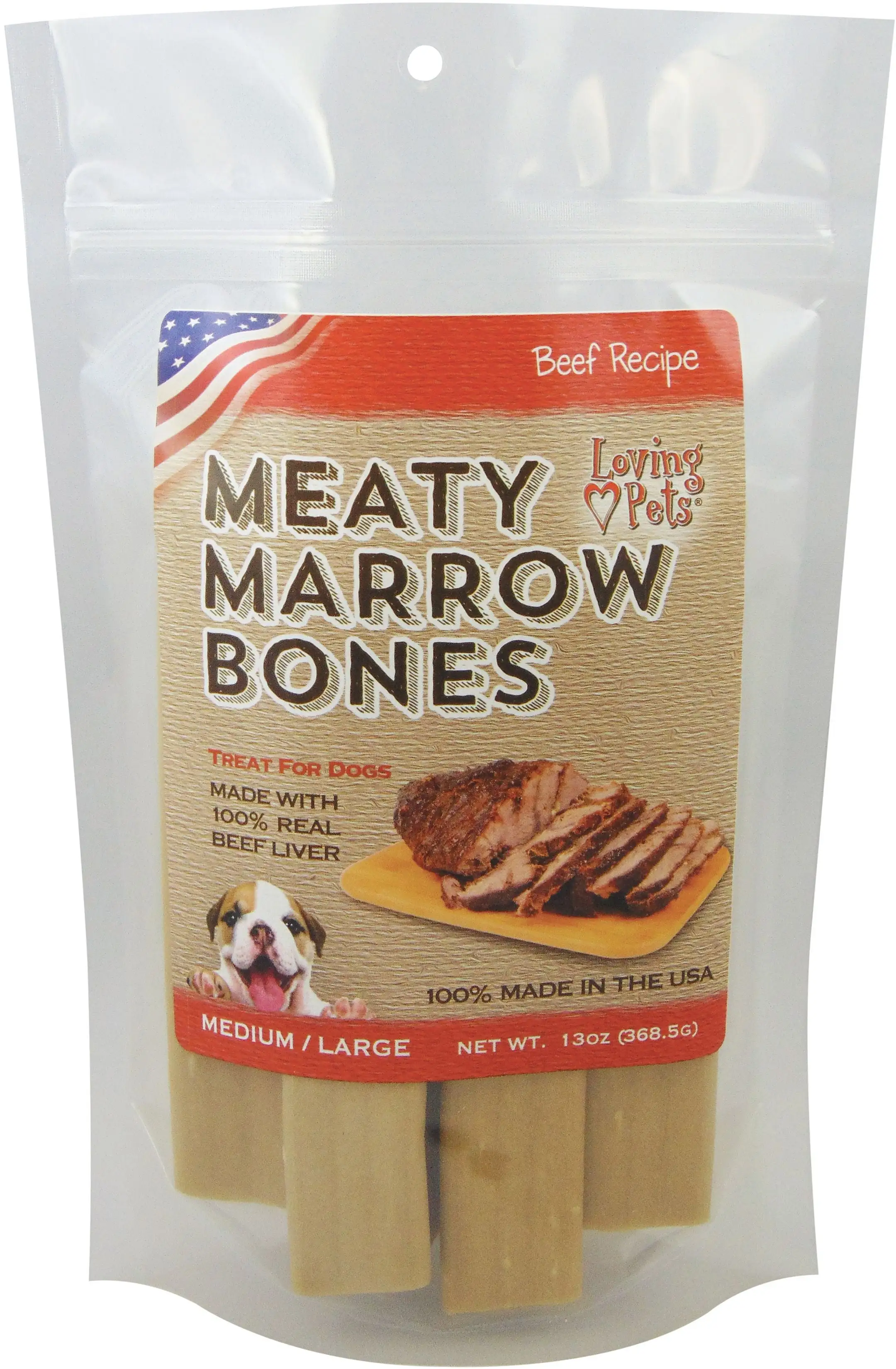 Loving Pets Small Meaty Marrow Bones 13oz-