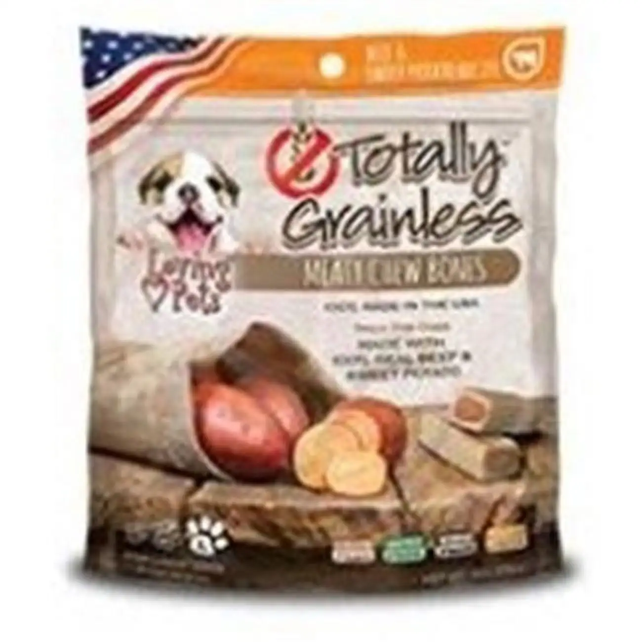 Loving Pets Totally Grainless Beef and Sweet Potato Chew Bones for Small Dogs. 6oz