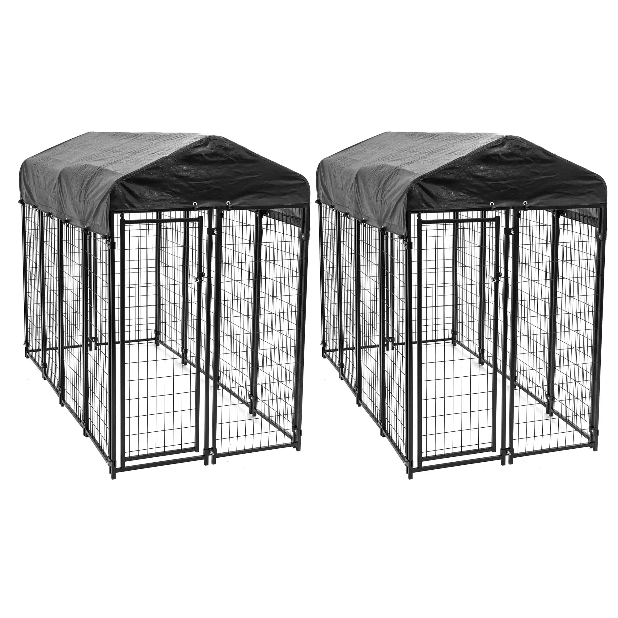 Lucky Dog Uptown Large Outdoor Covered Kennel Secure Dog Pen. (2 Pack)