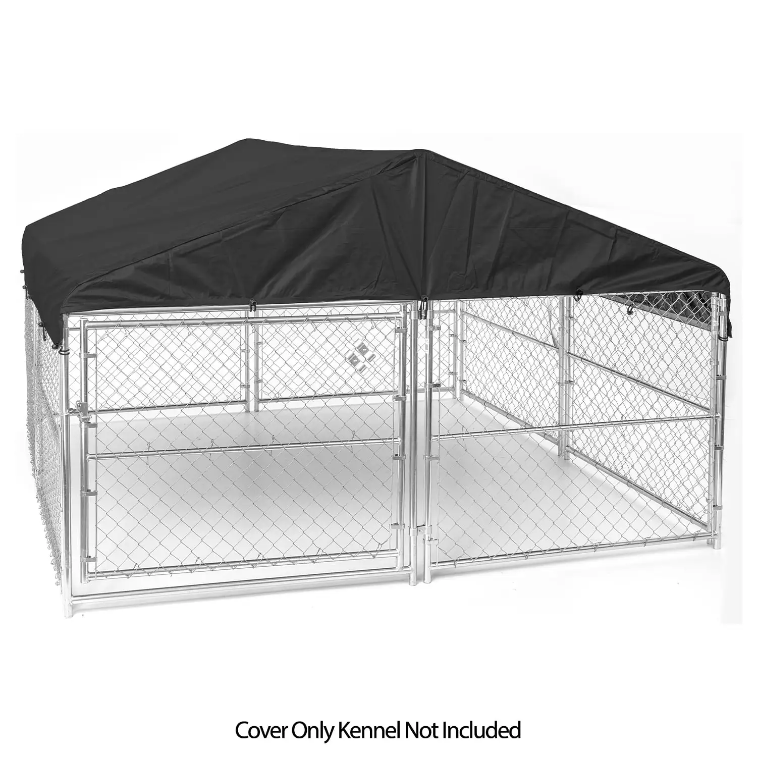 Lucky Dog WeatherGuard Outdoor Dog Kennel Roof Cover. Black. 10'L x 10'W x 1'H