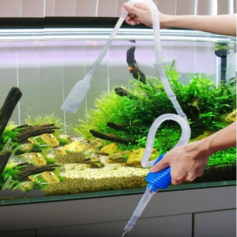 Ludlz 1.7m Aquarium Siphon Gravel Cleaner Fish Tank Vacuum Water Change Pump Tool