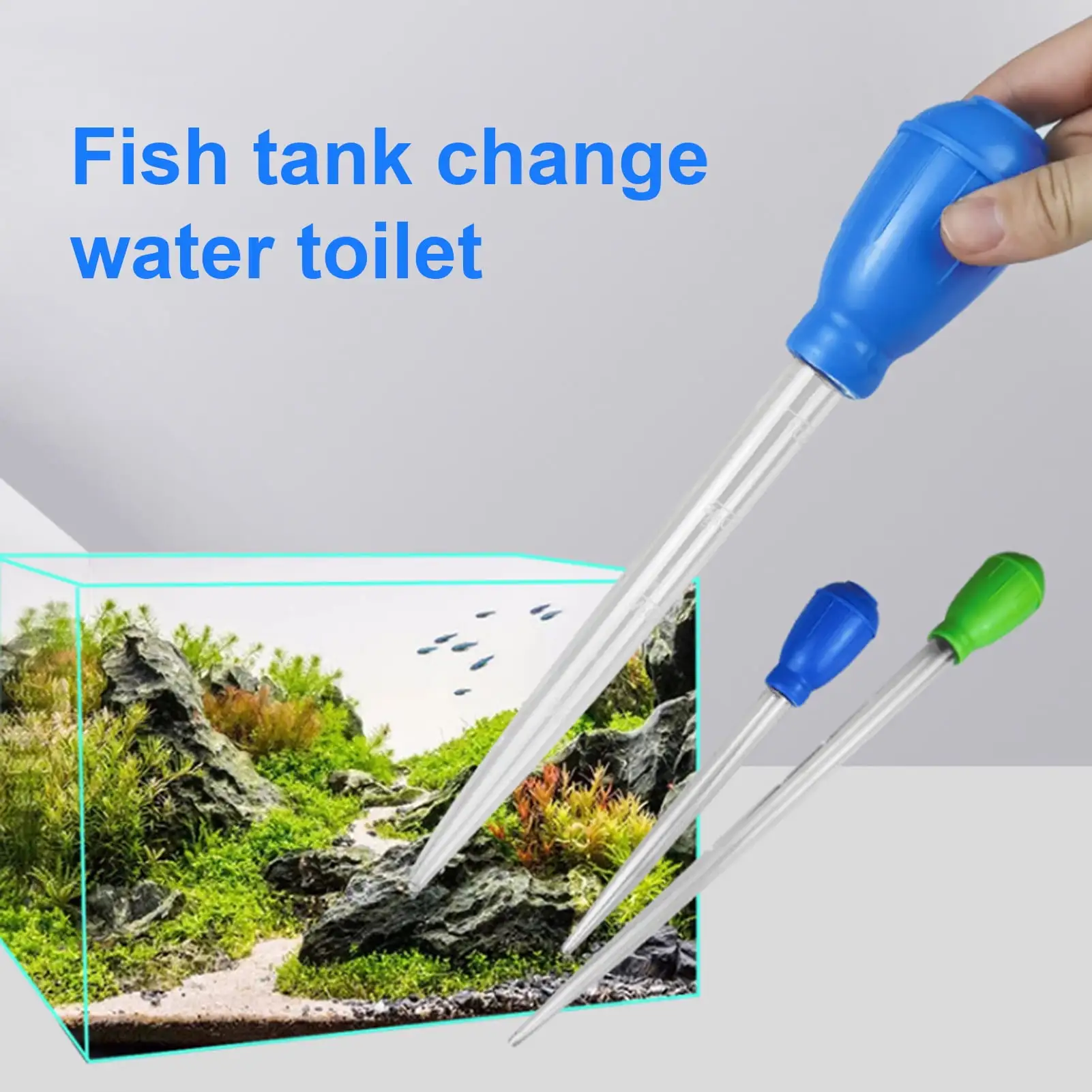 Ludlz 30ml Manual Mini Suction Tube Filter Pump Fish Tank Aquarium Siphon Cleaning Tools Sediment Remainder Feed Water Cleaner