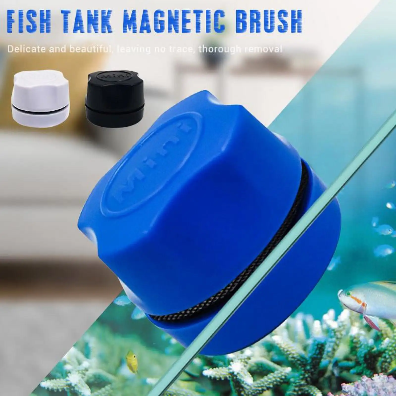 Ludlz Fish Acrylic Aquarium Special Mini Magnetic Cleaner Suitable for Acrylic Fish Tank and Glass Fish Tank Algae Scrapers Magnetic Brush Aquarium Cleaning Tool