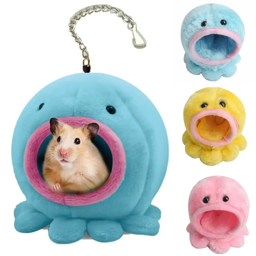 Ludlz Pet Hamster Warm Bed House Cusion Fleece Hut Hanging Cage Cute Toy Nest for Mini Small Animal Mice.Rat.Sugar Glider.Chinchilla.Dwraf Hamster.Gerbil