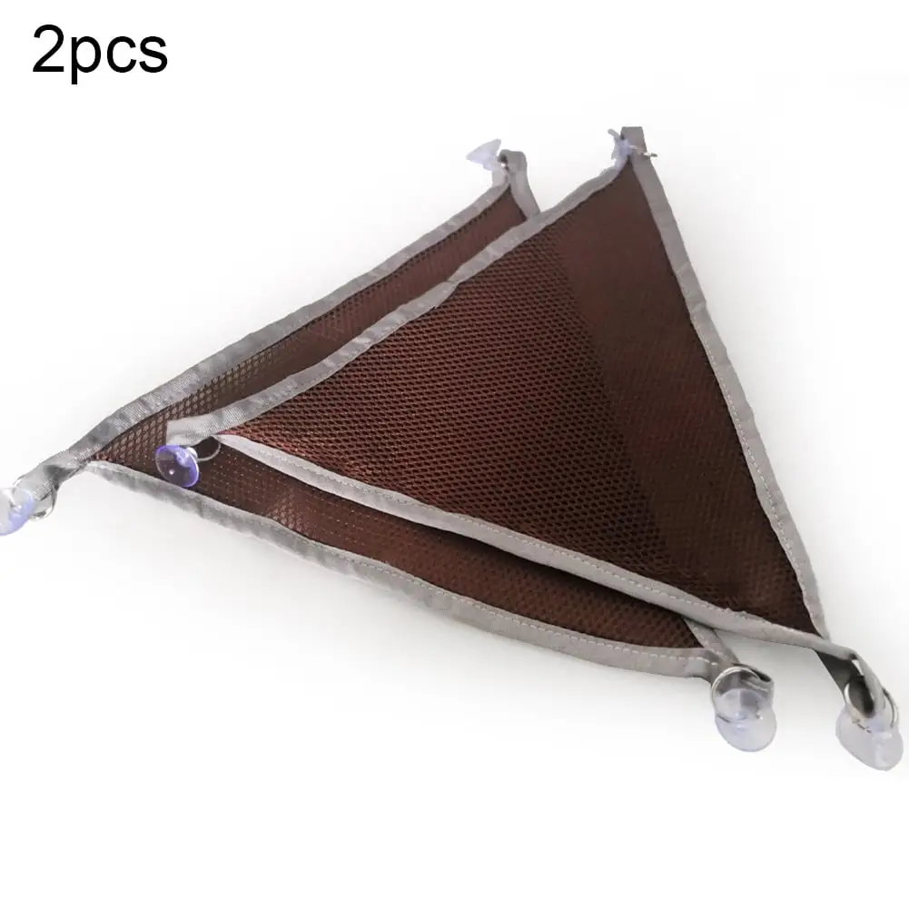 Ludlz Reptile Hammock Lounger & Ladder Accessories Set for Large & Small Bearded Dragons Anole Geckos Lizards or Snakes (Triangle. 131313 inch. 2 Pack)