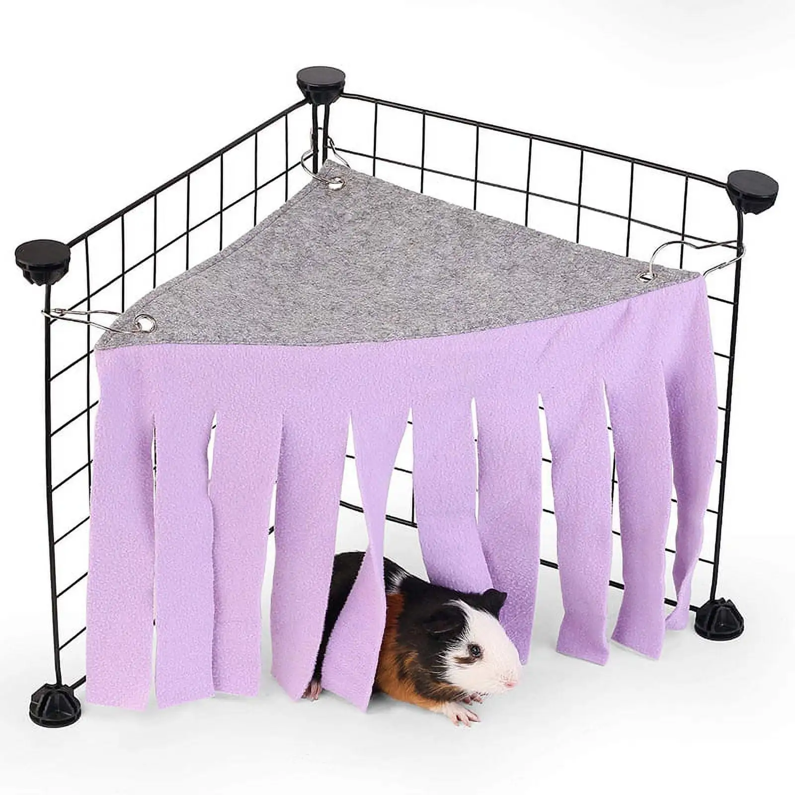 MEWTOGO 2 Pack Small Pets Hideaway Corner-Guinea Pig Hideaway Corner House Toy Cage for Guinea Pig Hamster Chinchilla Rabbit and Other Small Pet