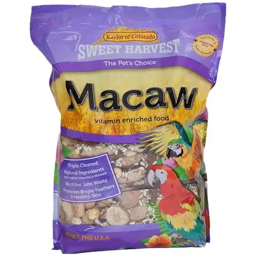 Macaw Bird Food. 4 lbs Bag - Seed Mix for Macaw Parrots