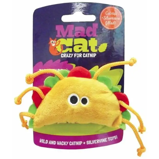 Mad Cat Crazy for Catnip Tabby Taco Cat Toy