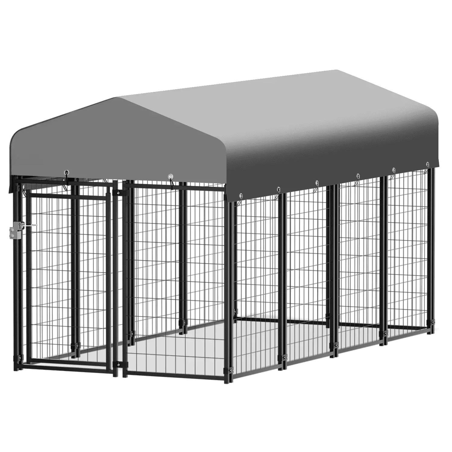 Magshion Heavy Duty Dog Kennel Dog Crates Cage 4ft x 8.25ft x 4.5ft. 12 Panels Outdoor Dog Run Enclosure. Outdoor Expandable Dog Playpen with UV Protection Waterproof Cover and Roof