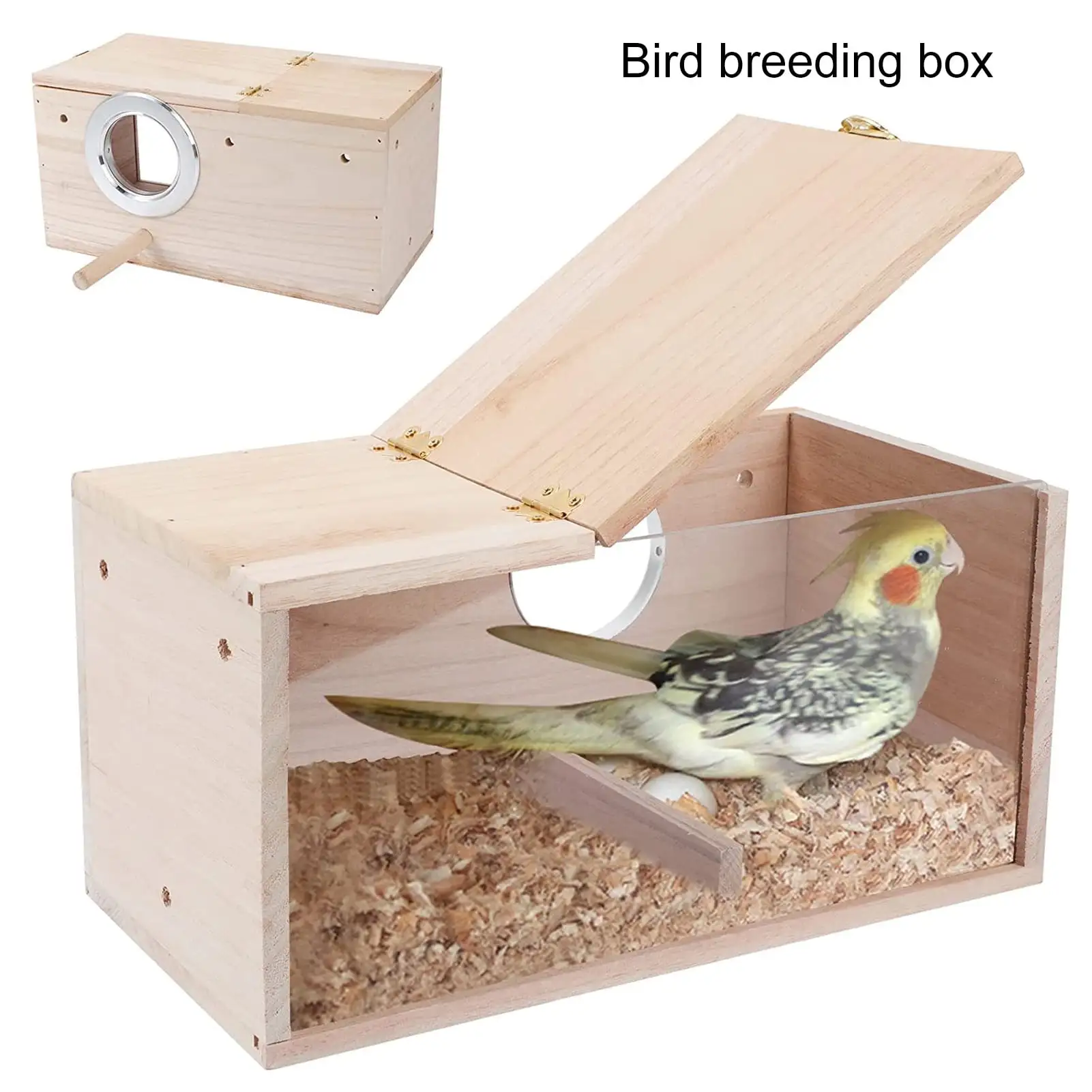 Mairbeon 1 Set Bird Breeding Box Transparent Smooth Edges Outdoor Bird Parrot Parakeet Cockatiel House Garden Supply