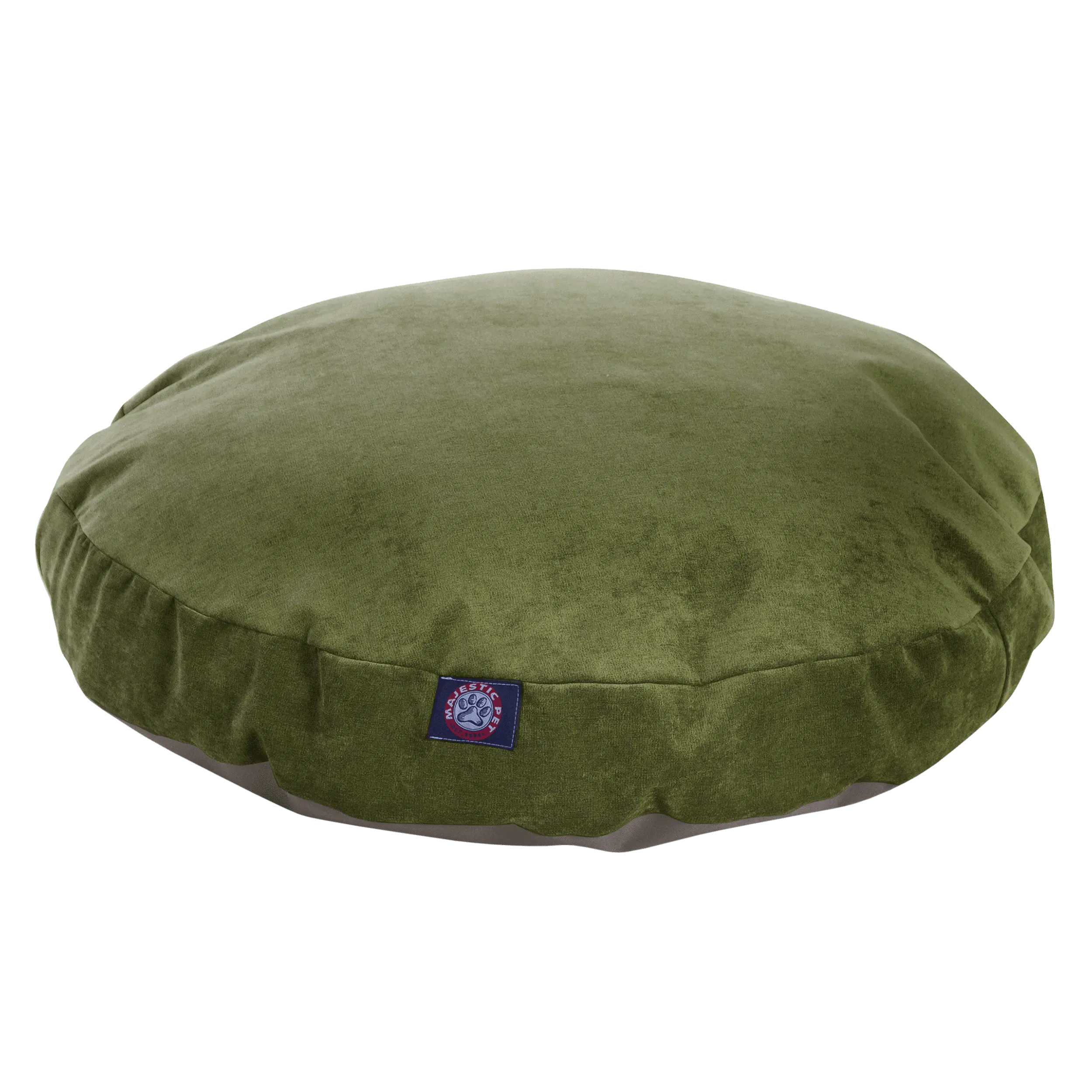 Majestic Pet | Villa Velvet Round Pet Bed For Dogs. Removable Cover. Fern. Small