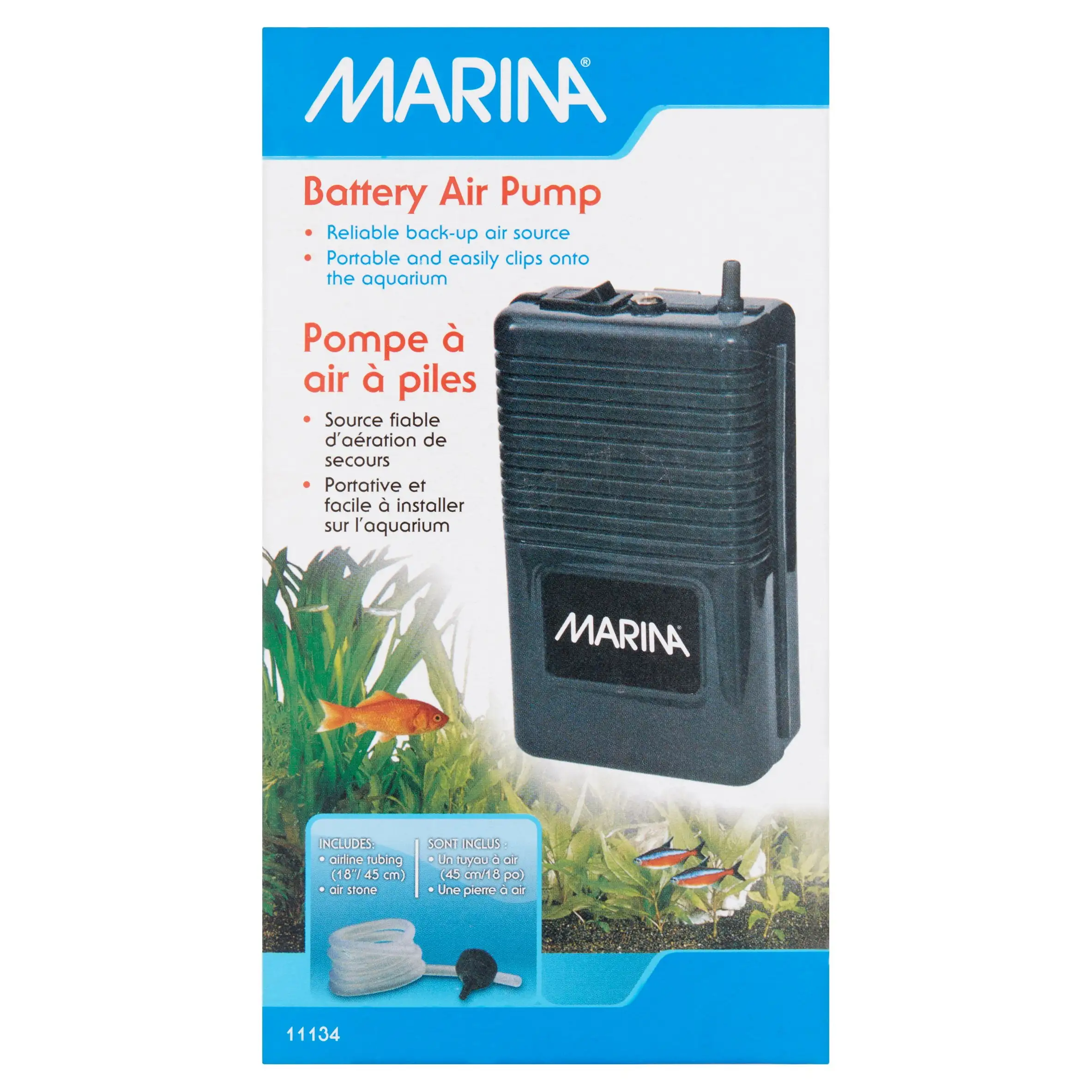 Marina Battery-Operated Air Pump. Black