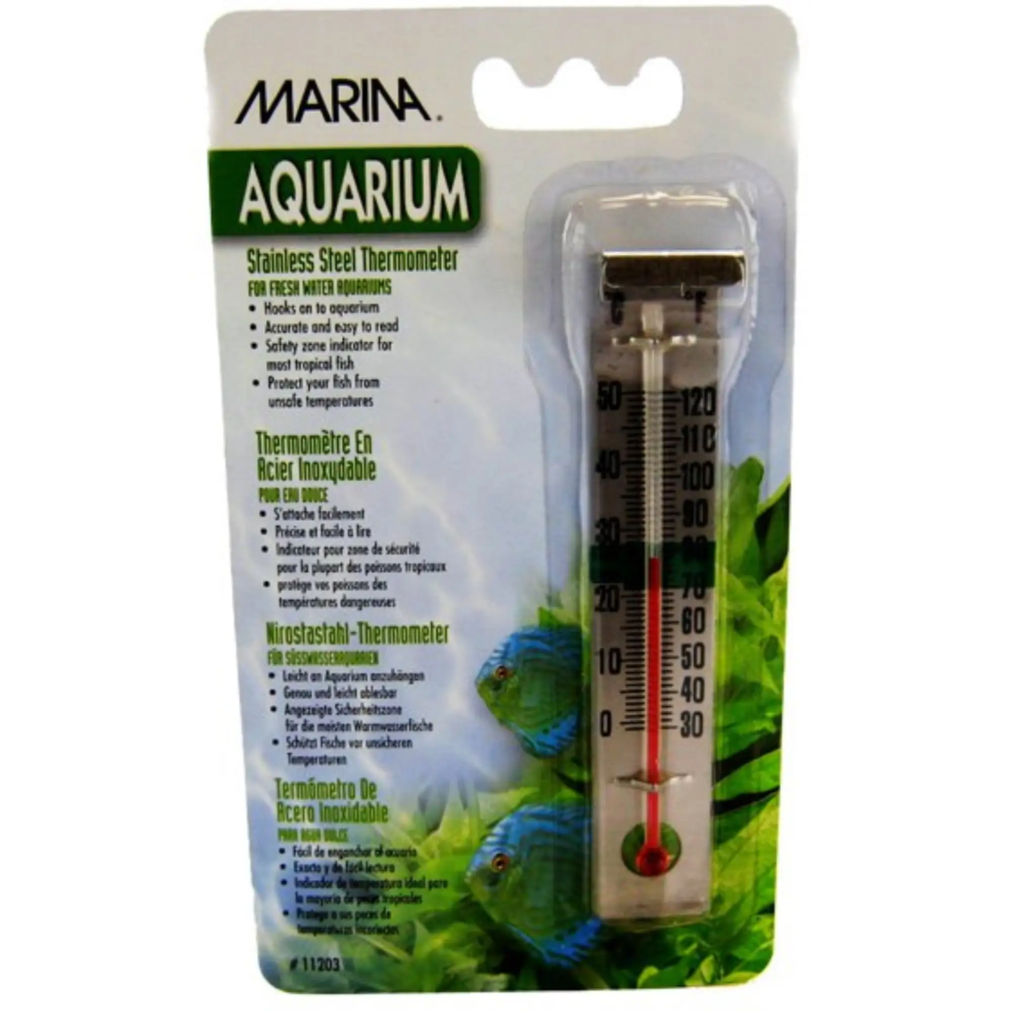 Marina Stainless Steel Aquarium Thermometer