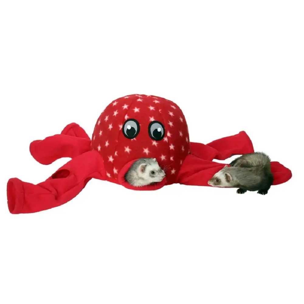 Marshall Pet Products Ferret Octo-Play Toy Octopus Red One Size