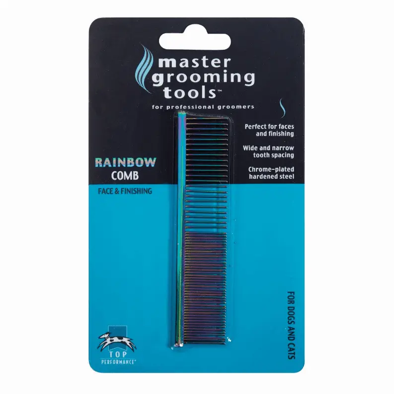 Master Grooming Tools Rainbow Greyhound Combs-European-Style Combs for Grooming Dogs - Face/Finishing. 4.5.