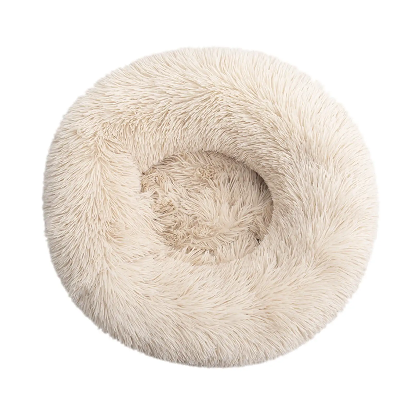 Matoen Plush Dog Bed Comfortable Donut Cuddler Round Dog Bed Ultra Soft Washable Dog and Cat Cushion Bed (16x16)