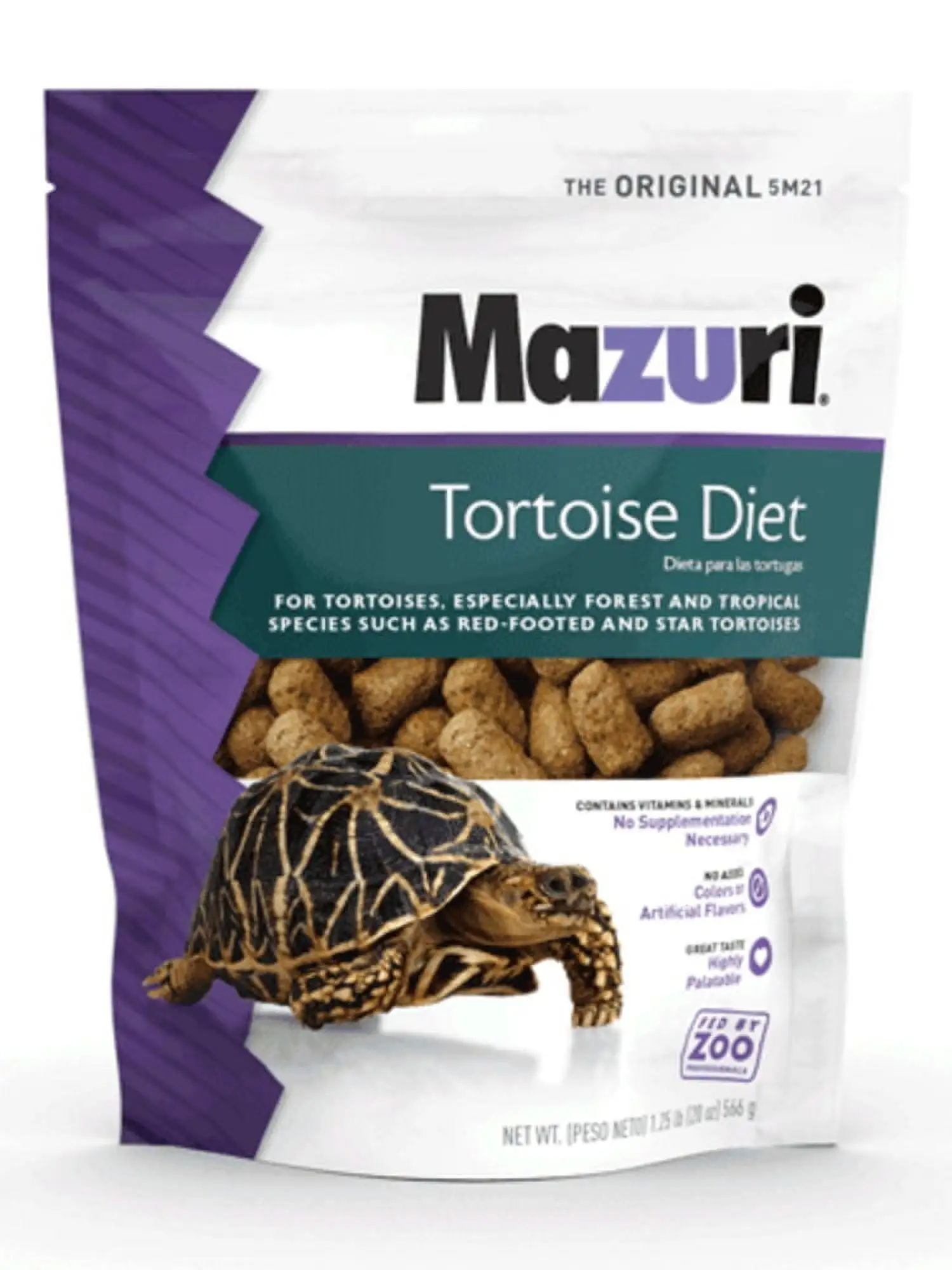 Mazuri Tortoise Diet. Burmese & Indian Star Tortoises. elongated & red-footed tortoises. Adult Box & Adult Wood Turtles. 1.25 lbs