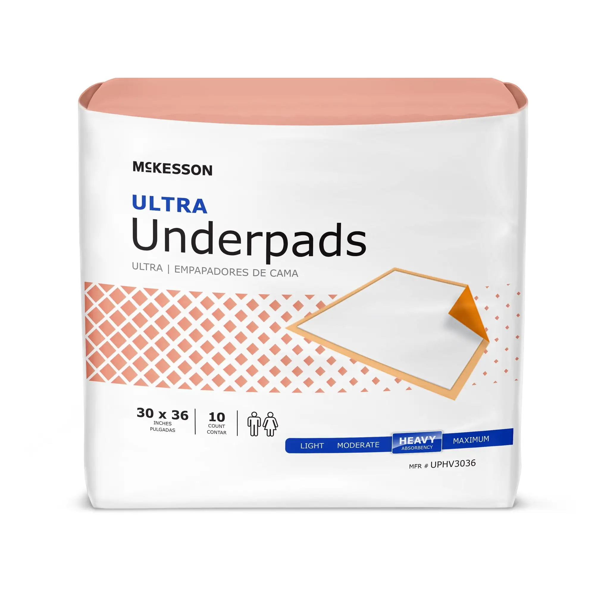 McKesson Ultra Underpads. Adult Incontinence Bed Pads. Chux. Disposable. Heavy Absorbency. 30 in x 36 in. 100 Count