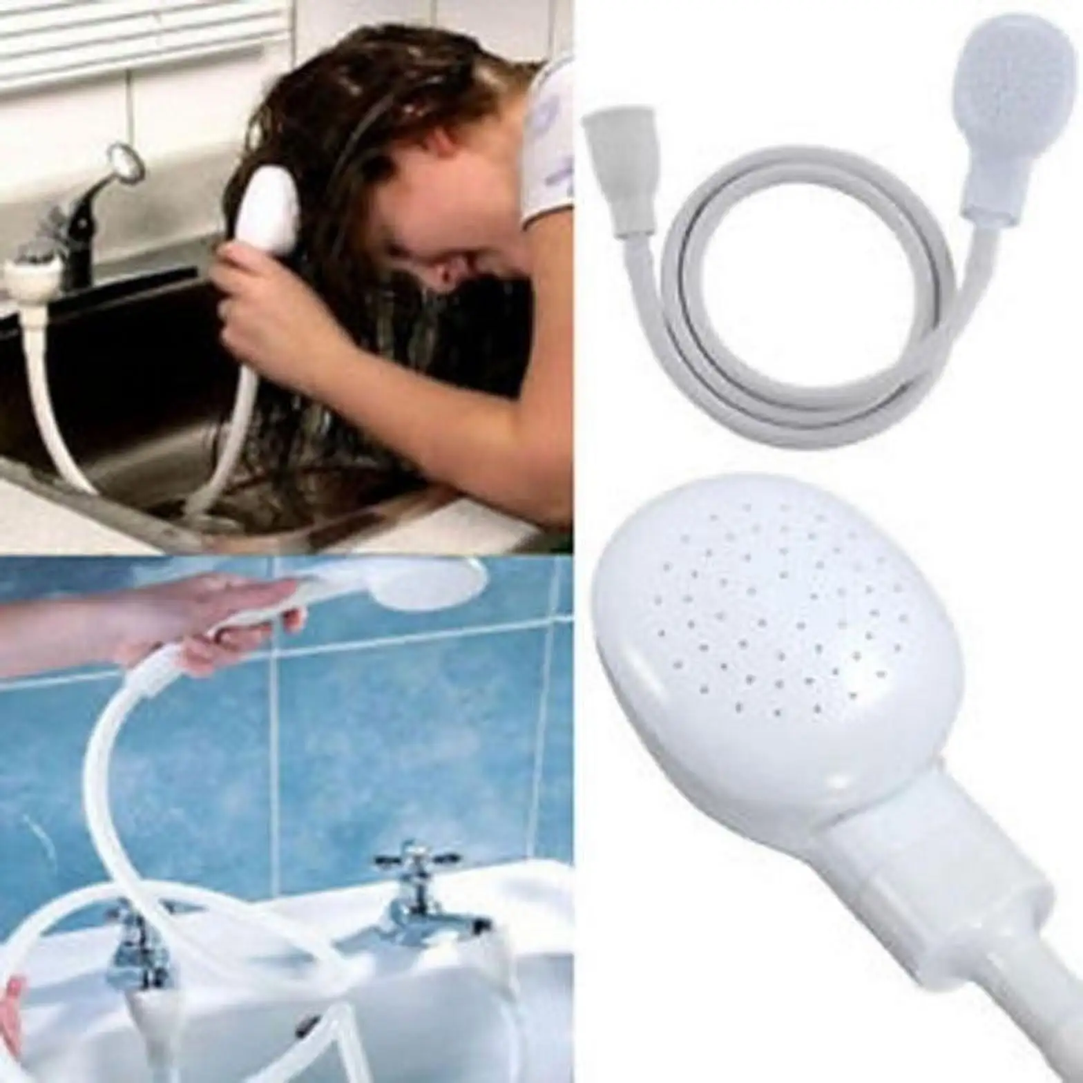 Meihuida Hair Dog Cat Pet Shower Sprays Hose Bath Tub Sink Faucet Attachment Washing Indoors