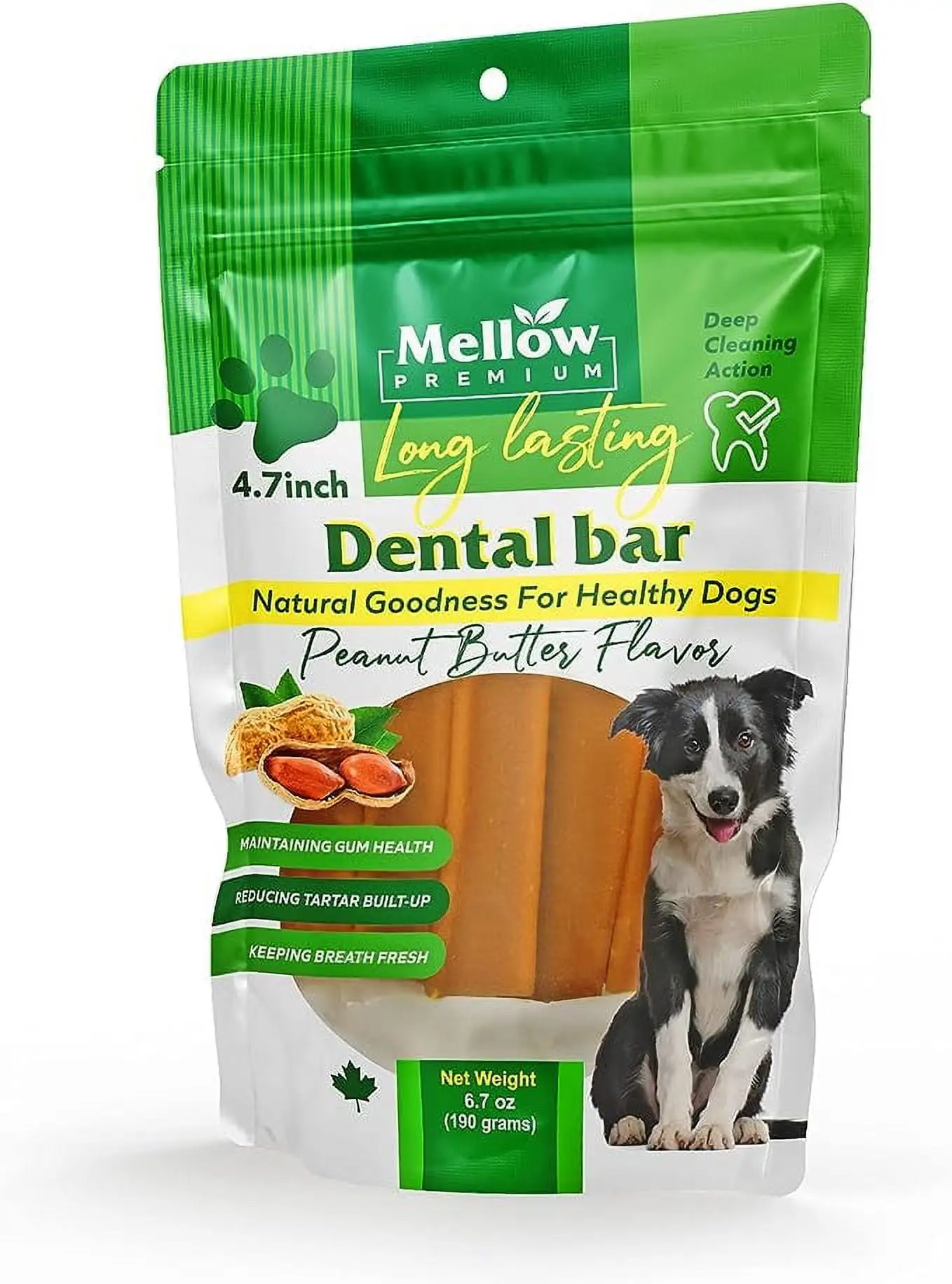 Mellow Premium Long-Lasting Natural Peanut Butter Flavour Dental Stick