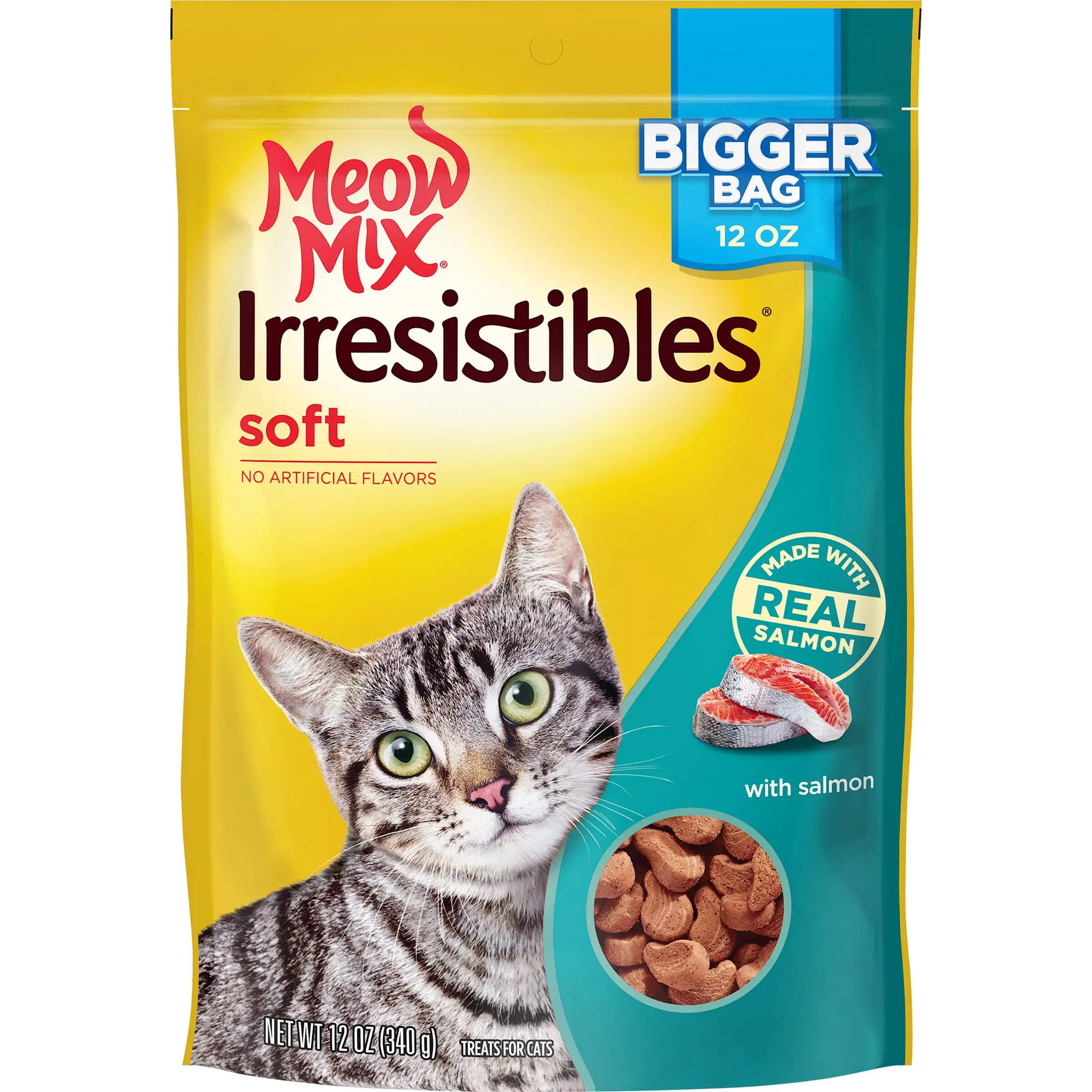 Meow Mix Irresistibles Cat Treats - Soft With Salmon. 12-Ounce Bag