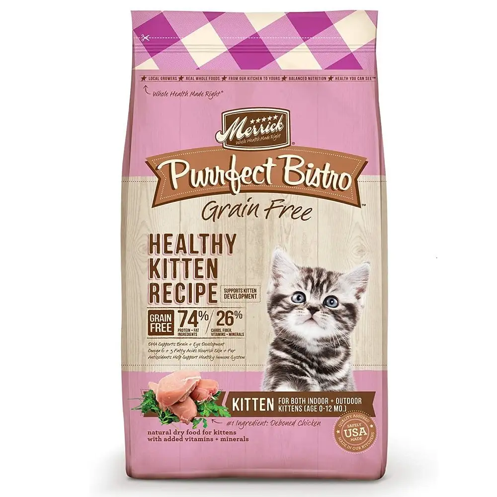 Merrick Cat Purrfect Bistro Grain Free Healthy Kitten 4Lb