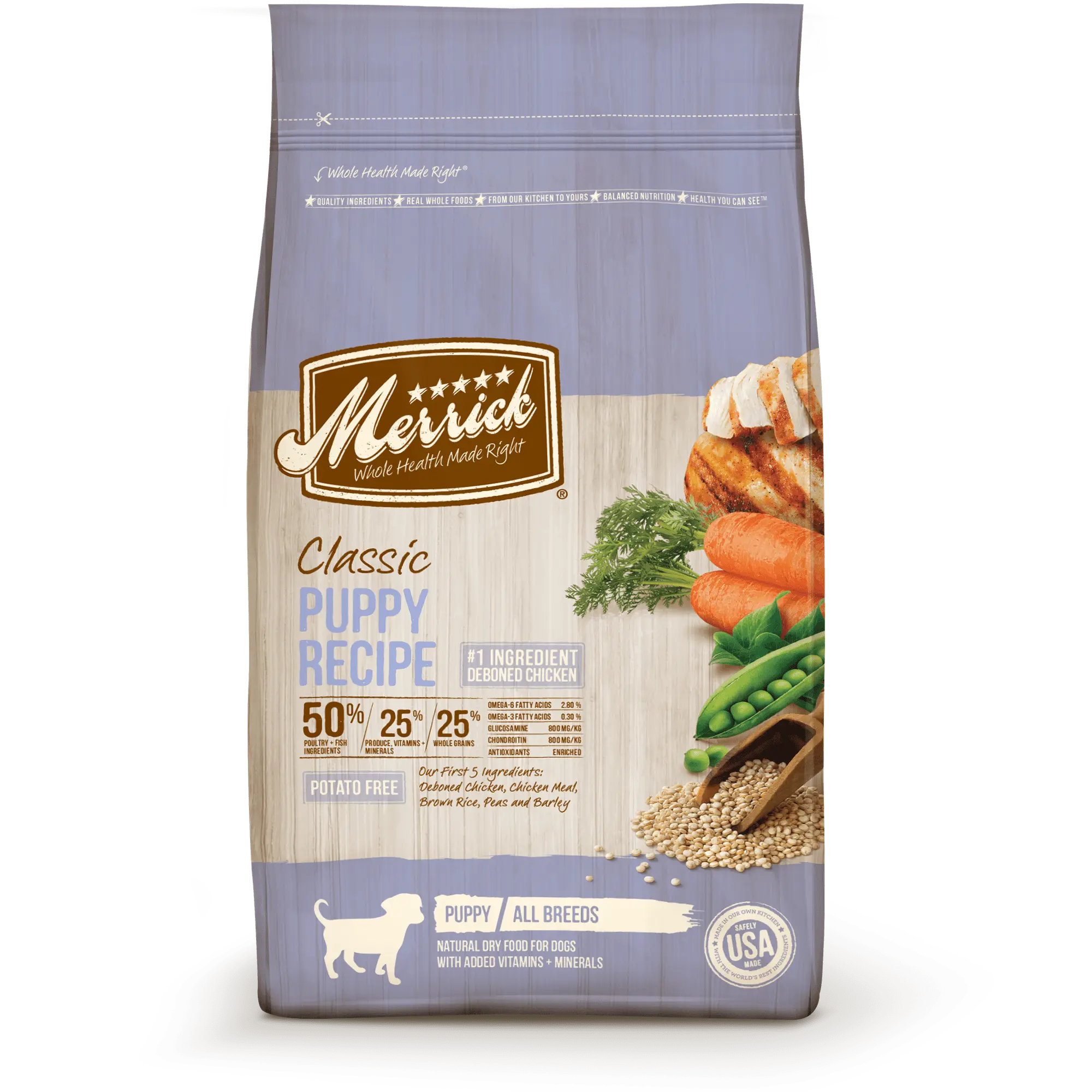 Merrick Classic Puppy Recipe Dog Food. 4 Lb