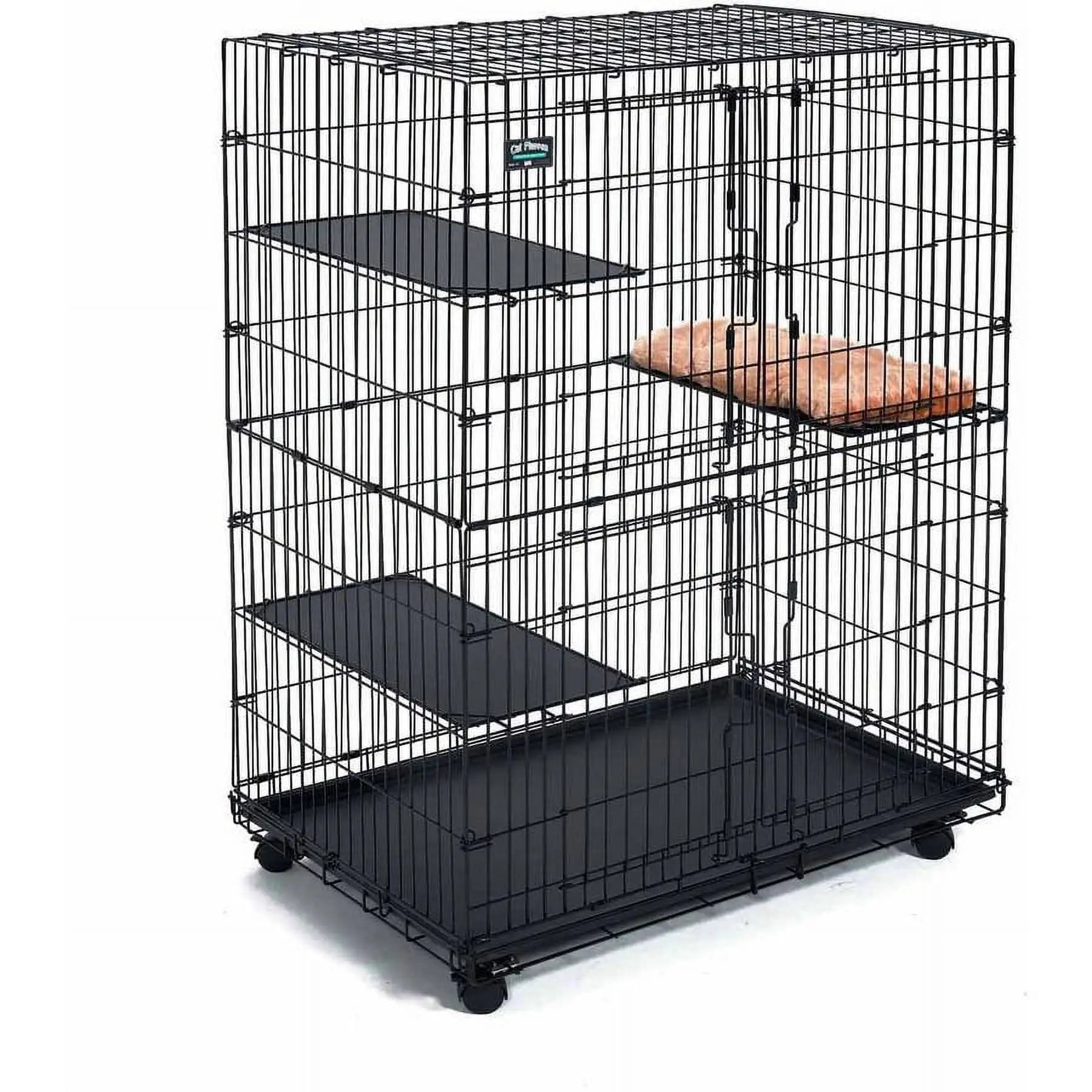 MidWest Collapsible Pet Playpen and Cat Cage. 4 Tier & 1 Pillow. 51