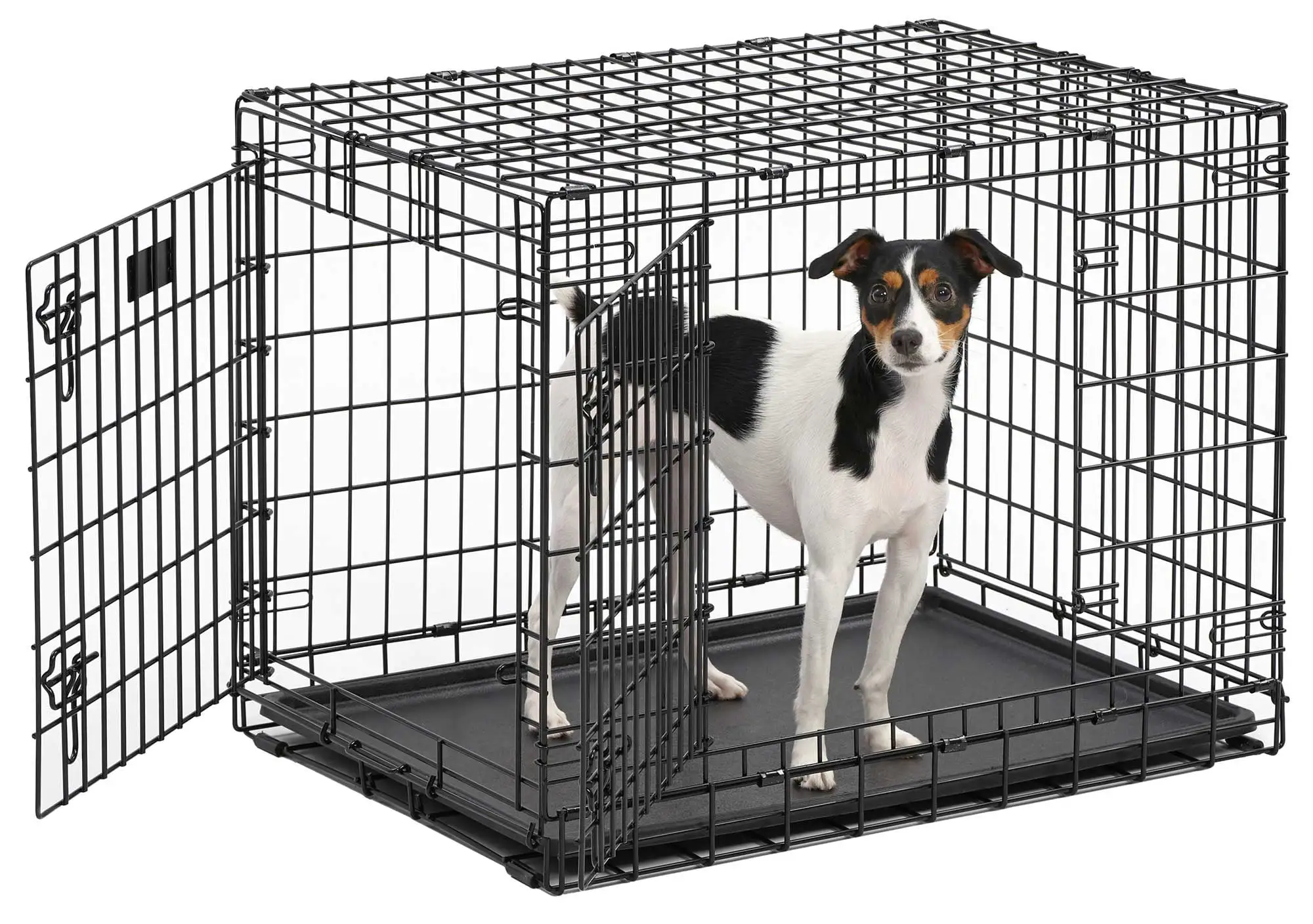 MidWest Homes For Pets Ultima Pro Extra-Strong Double Door Folding Metal Dog Crate. 30