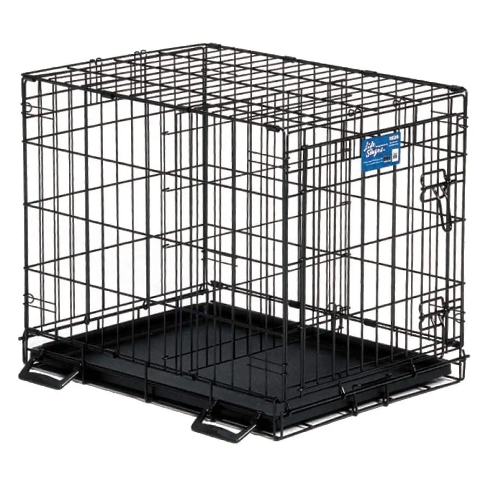 Midwest Life Stages Single-Door Folding Metal Dog Crate. 24L x 18W x 21H