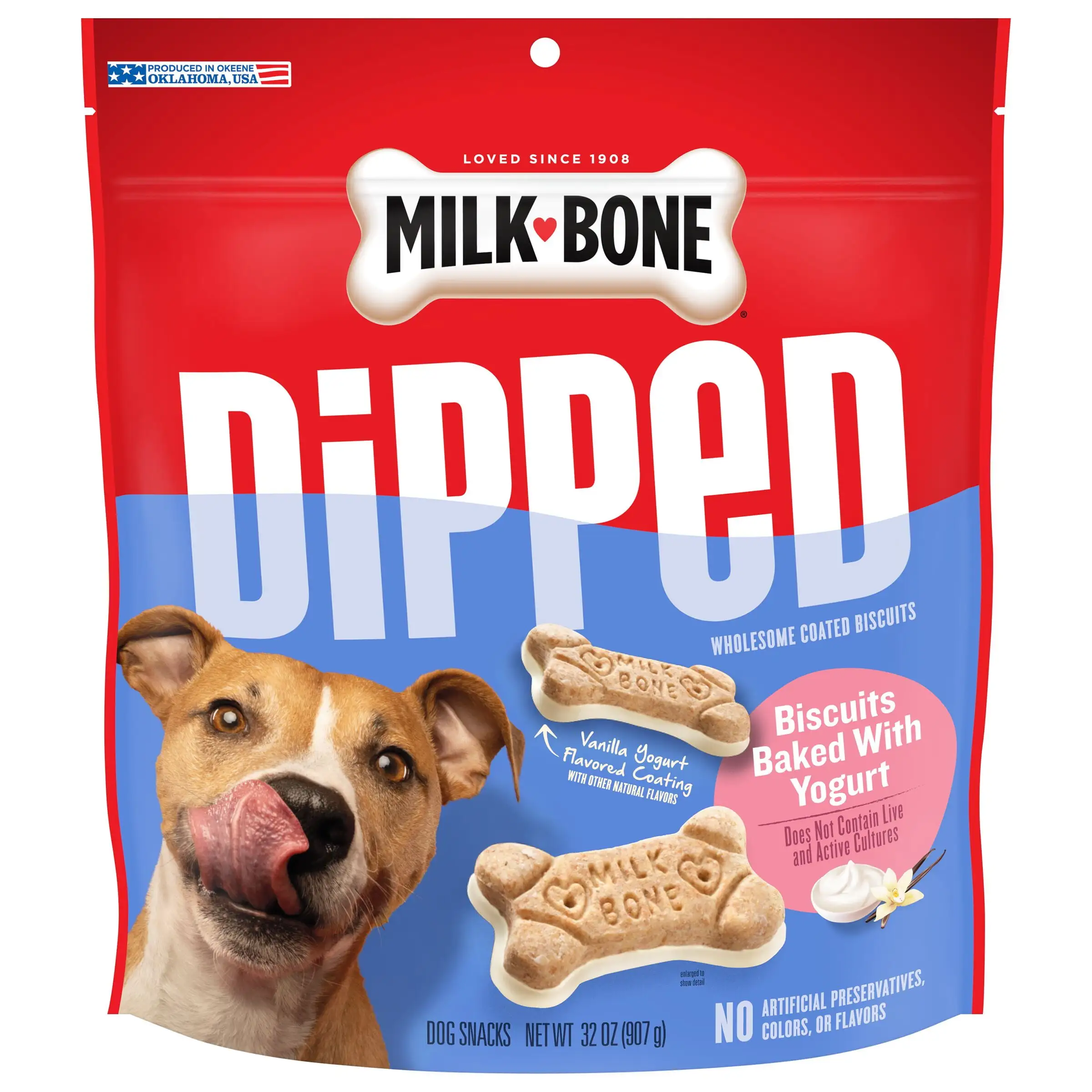 Milk-Bone Dipped Dog Biscuits Baked With Vanilla Yogurt. 32 oz.